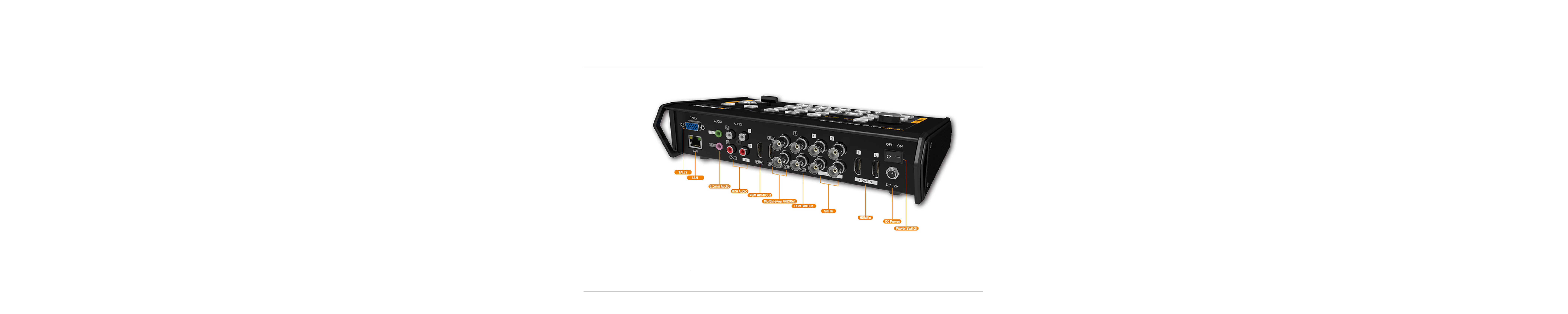 Portable 6Ch Multiformat Video Switch, Scaler and Multiviewer