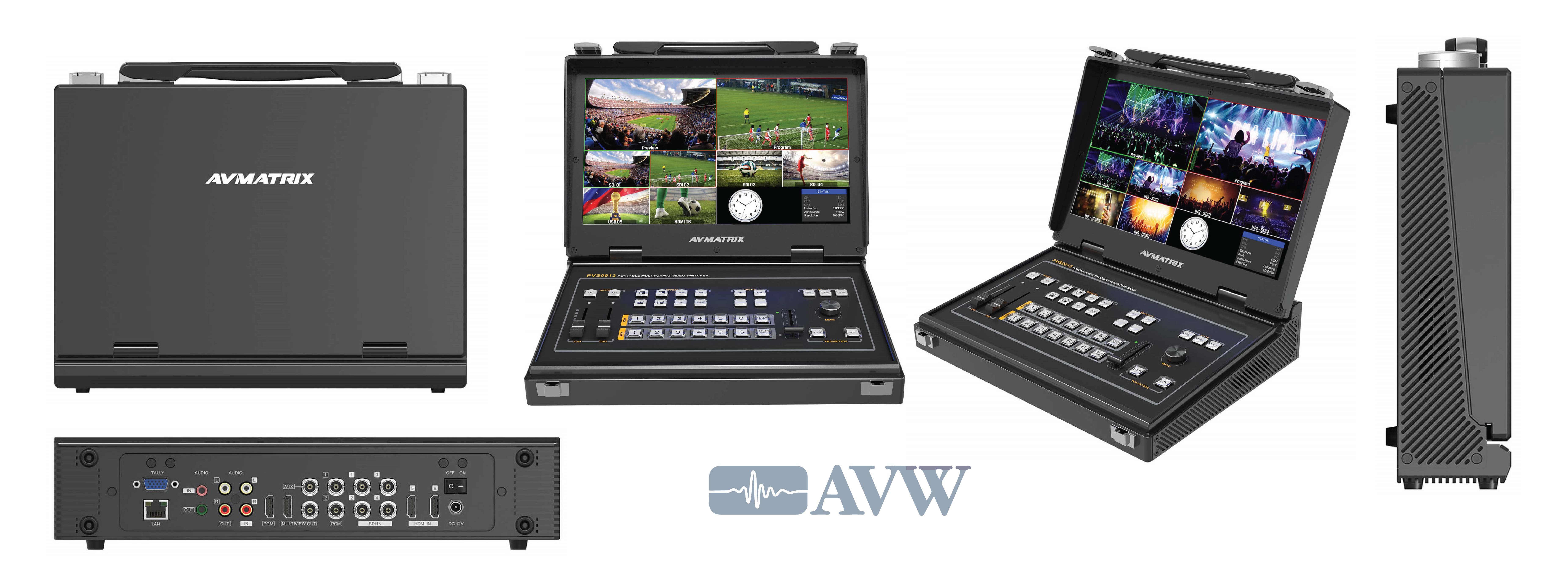 Portable 6CH SDI/HDMI Multi-format Video Switcher